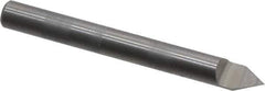 Accupro - 60° Incl Angle, 5/32" Shank Diam, 1-1/2" OAL, 5/32" Cut Diam, Conical Engraving Cutter - 3/16" LOC, 1 Flute, Right Hand Cut, Micrograin Solid Carbide, Uncoated - Industrial Tool & Supply