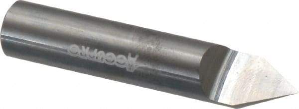 Accupro - 60° Incl Angle, 3/8" Shank Diam, 2" OAL, 3/8" Cut Diam, Conical Engraving Cutter - 1/2" LOC, 1 Flute, Right Hand Cut, Micrograin Solid Carbide, Uncoated - Industrial Tool & Supply