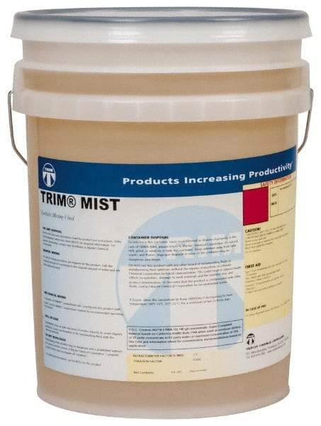 Master Fluid Solutions - Trim Mist, 5 Gal Pail Cutting & Grinding Fluid - Synthetic, For Milling - Industrial Tool & Supply