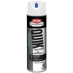 Krylon - 20 fl oz White Marking Paint - 50 to 60 Sq Ft Coverage, Solvent-Based Formula - Industrial Tool & Supply