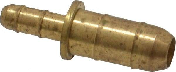 Parker - 3/32 x 11/64" Tube ID, Metal Barbed Union Tube Reducer - Brass, 1/4 x 5/32" Tube OD - Industrial Tool & Supply