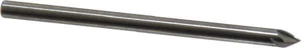 Made in USA - 3/32" Shank Diam, 5 Flute 60° Solid Carbide Countersink - Bright Finish, 1-1/2" OAL, Right Hand Cut - Industrial Tool & Supply