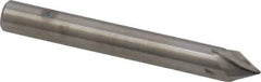Made in USA - 1/4" Shank Diam, 5 Flute 60° Solid Carbide Countersink - Bright Finish, 2" OAL, Right Hand Cut - Industrial Tool & Supply