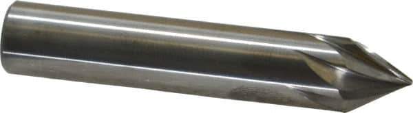 Made in USA - 3/8" Shank Diam, 7 Flute 60° Solid Carbide Countersink - Bright Finish, 2" OAL, Right Hand Cut - Industrial Tool & Supply