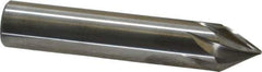 Made in USA - 3/8" Shank Diam, 7 Flute 60° Solid Carbide Countersink - Bright Finish, 2" OAL, Right Hand Cut - Industrial Tool & Supply
