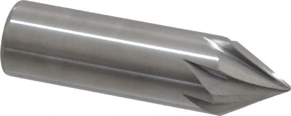 Made in USA - 1/2" Shank Diam, 7 Flute 60° Solid Carbide Countersink - Industrial Tool & Supply