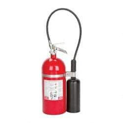 Kidde - 10 Lb, 10-B:C Rated, Carbon Dioxide Fire Extinguisher - 6.87" Diam x 19.37" High, 850 psi, 8' Discharge in 10 sec, Rechargeable, Aluminum Cylinder - Industrial Tool & Supply