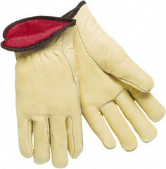 MCR Safety - Size S General Protection Work Gloves - For Work & Driver, Uncoated, Natural/Red, Paired - Industrial Tool & Supply