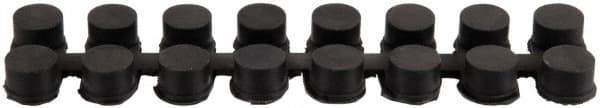 Wearwell - 9" Long x 2-3/16" Wide x 7/8" Thick, Anti-Fatigue Modular Matting Connector - Black, For Dry & Wet Areas, Series 477 - Industrial Tool & Supply