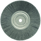 8" Diameter - 5/8" Arbor Hole - Crimped Stainless Straight Wheel - Industrial Tool & Supply