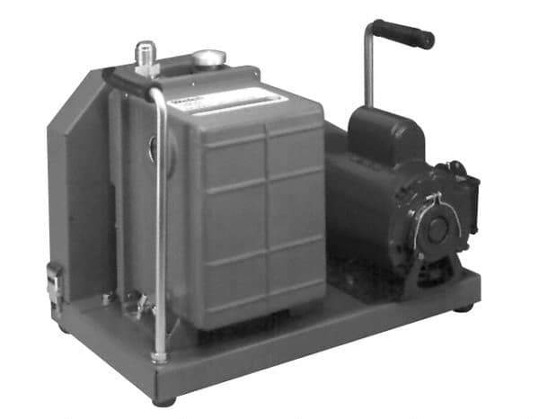 Welch Vacuum - 1 hp Rotary Vane Vaccum Pump - 115/230 Volts, 17.7 CFM, 26" Long x 13.7" Wide x 18.8" High - Industrial Tool & Supply