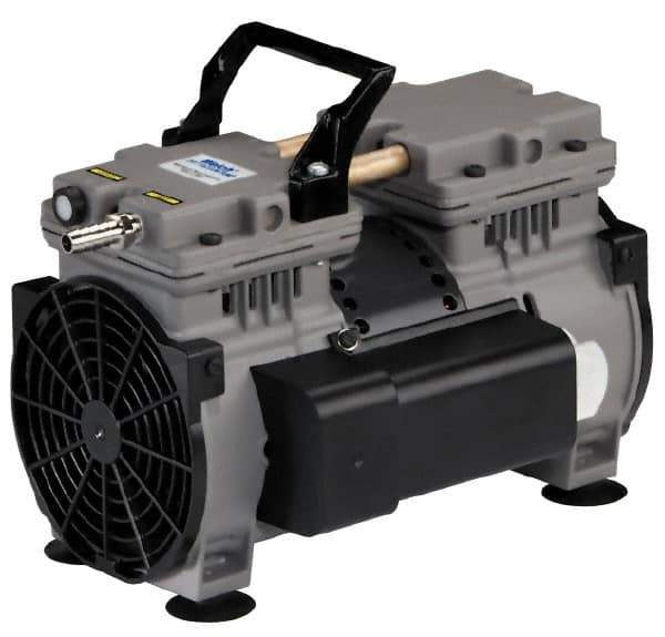 Welch Vacuum - 1/3 hp Rotary Vane Vaccum Pump - 115 Volts, 3.5 CFM, 11.1" Long x 9.2" Wide x 11" High - Industrial Tool & Supply