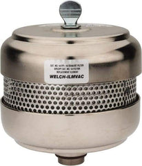 Welch Vacuum - Standard Open Exhaust Filter - For Use with 1402, 1376, 8920 & 8925, 5" Diam x 6-1/4" High - Industrial Tool & Supply