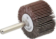 Camel Grinding Wheels - 1-1/2" Diam x 1" Face Width, Medium Aluminum Oxide Coated Mounted Flap Wheel - 1/4" Shank Mount, 80 Grit, 30,000 Max RPM - Industrial Tool & Supply