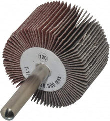 CGW Abrasives - 1-1/2" Diam x 1" Face Width, Fine Aluminum Oxide Coated Mounted Flap Wheel - Industrial Tool & Supply