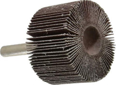 Camel Grinding Wheels - 1-1/2" Diam x 1" Face Width, Very Fine Aluminum Oxide Coated Mounted Flap Wheel - 1/4" Shank Mount, 180 Grit, 30,000 Max RPM - Industrial Tool & Supply