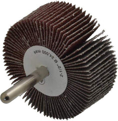 Camel Grinding Wheels - 2-1/2" Diam x 1" Face Width, Medium Aluminum Oxide Coated Mounted Flap Wheel - 1/4" Shank Mount, 80 Grit, 23,000 Max RPM - Industrial Tool & Supply