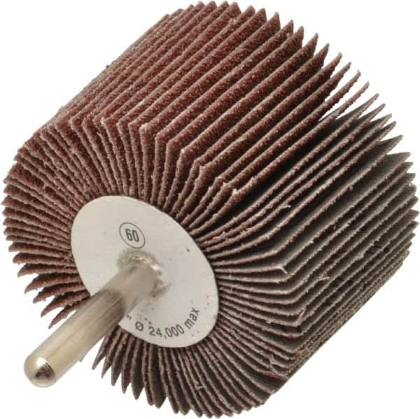 CGW Abrasives - 2-1/2" Diam x 1-1/2" Face Width, Medium Aluminum Oxide Coated Mounted Flap Wheel - Industrial Tool & Supply