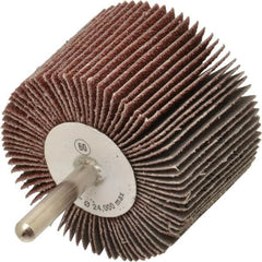 CGW Abrasives - 2-1/2" Diam x 1-1/2" Face Width, Medium Aluminum Oxide Coated Mounted Flap Wheel - Industrial Tool & Supply