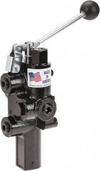 Prince - 20 GPM 1/2 Inlet Cast Iron Hydraulic Control Valve - 4-1/4" Wide x 12-1/4" Long - Industrial Tool & Supply