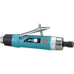 Dynabrade - 1/4" Collet, Straight Handle, Air Straight Die Grinder - 12,000 RPM, Rear Exhaust, 37 CFM, 1 hp, 90 psi, 3/8 NPT Inlet - Industrial Tool & Supply