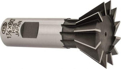 Interstate - 1-7/8" Diam x 13/16" Width of Cut, 60° Included Angle, High Speed Steel Dovetail Cutter - 7/8" Shank Diam, 3-1/4" Overall Length, Uncoated - Industrial Tool & Supply