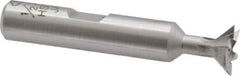 Interstate - 1/2" Diam x 1/4" Width of Cut, 45° Included Angle, Cobalt Dovetail Cutter - 3/8" Shank Diam, 1-7/8" Shank Length, 2-1/8" Overall Length - Industrial Tool & Supply