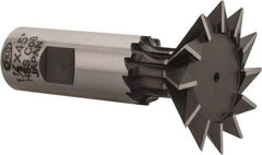 Interstate - 1-7/8" Diam x 13/16" Width of Cut, 45° Included Angle, Cobalt Dovetail Cutter - 7/8" Shank Diam, 2-7/16" Shank Length, 3-1/4" Overall Length - Industrial Tool & Supply