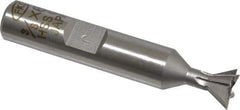 Interstate - 3/8" Diam x 3/16" Width of Cut, 60° Included Angle, Cobalt Dovetail Cutter - 3/8" Shank Diam, 2-1/8" Overall Length, Uncoated - Industrial Tool & Supply
