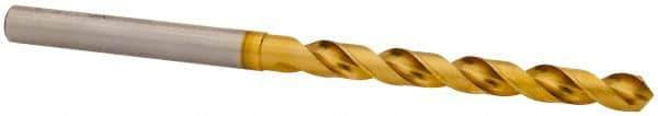 OSG - 5.6007mm 120° Vanadium High Speed Steel Jobber Drill - TiN Finish, Right Hand Cut, Spiral Flute, Straight Shank, 101mm OAL, Standard Point - Industrial Tool & Supply