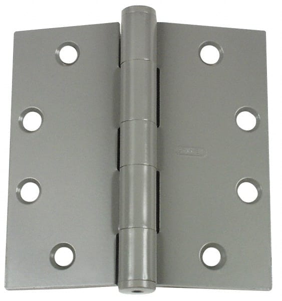 Stanley - 4-1/2" Long x 4-1/2" Wide Brass Concealed Ball Bearing Commercial Hinge - Industrial Tool & Supply