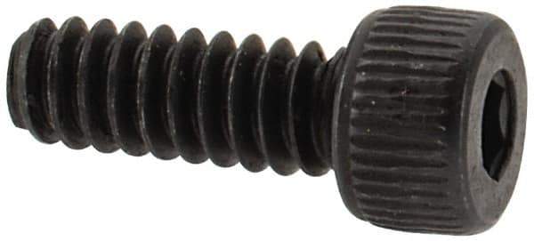 Value Collection - #6-32 UNC Hex Socket Drive, Socket Cap Screw - Alloy Steel, Black Oxide Finish, Fully Threaded, 3/8" Length Under Head - Industrial Tool & Supply