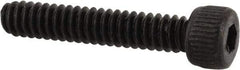 Made in USA - #6-32 UNC Hex Socket Drive, Socket Cap Screw - Alloy Steel, Black Oxide Finish, Fully Threaded, 3/4" Length Under Head - Industrial Tool & Supply