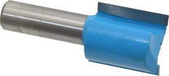 ROMAN CARBIDE - 1" Diam, 1/2" Shank Diam, 1-1/8" Length of Cut, 2 Flute Straight Router Bit - 2-5/8" Overall Length, Carbide Tipped - Industrial Tool & Supply