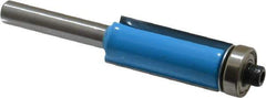 ROMAN CARBIDE - 1/2" Cut Diam, 1-3/16" Length of Cut, 2 Flute, Flush Trim, Edge Profile Router Bit - Carbide-Tipped, 1/4" Shank Diam, 1-1/4" Shank Length, 2-3/4" OAL, Uncoated, Piloted - Industrial Tool & Supply