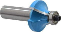ROMAN CARBIDE - 1-1/4" Cut Diam, 5/8" Length of Cut, 2 Flute, Round-Over, Edge Profile Router Bit - Carbide-Tipped, 1/2" Shank Diam, 1-1/2" Shank Length, 2-1/2" OAL, Uncoated, Piloted - Industrial Tool & Supply