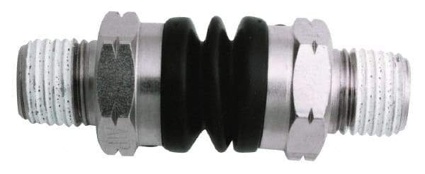 Value Collection - 3/8 Male NPT Pneumatic Hose Swivel Fitting - Steel, Nickel Plated, Industrial Interchange - Industrial Tool & Supply