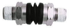 Value Collection - 1/8 Male NPT Pneumatic Hose Swivel Fitting - Steel, Nickel Plated, Industrial Interchange - Industrial Tool & Supply