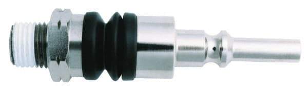 Value Collection - 1/4 Male NPT Pneumatic Hose Swivel Fitting - Steel, Nickel Plated, Lincoln Interchange - Industrial Tool & Supply