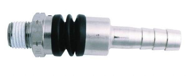 Value Collection - 1/4 Male NPT Pneumatic Hose Swivel Fitting - Steel, Nickel Plated - Industrial Tool & Supply
