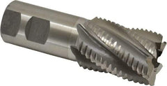 Interstate - 1-1/2" Diam, 2" LOC, 6 Flute Cobalt Roughing & Finishing Square End Mill - Uncoated, 4-1/2" OAL, 1-1/4" Shank Diam, Weldon Shank, 30° Helix, Non-Centercutting - Industrial Tool & Supply