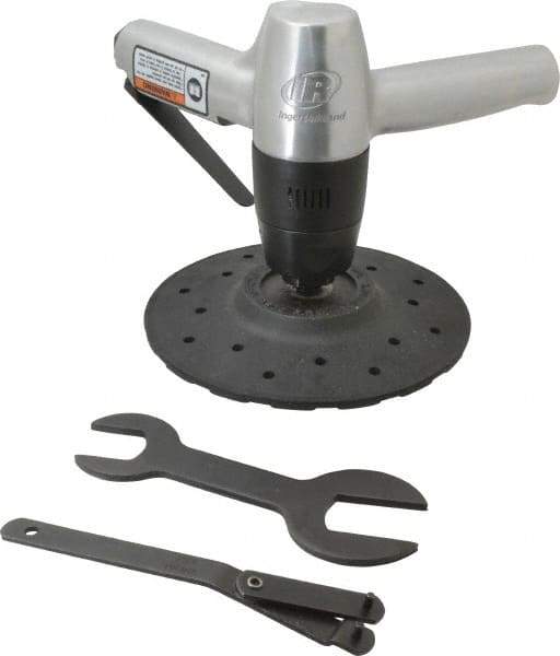Ingersoll-Rand - 7" Max Disc, 6,000 RPM, Pneumatic Handheld Disc Sander - 22 CFM, 1/4 NPT Inlet, 0.8 hp - Industrial Tool & Supply