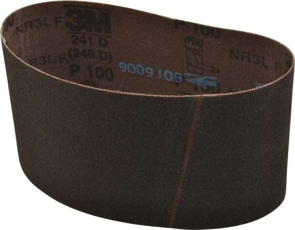 3M - 3-1/2" Wide x 15-1/2" OAL, 100 Grit, Aluminum Oxide Abrasive Belt - Industrial Tool & Supply