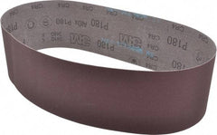 3M - 4" Wide x 36" OAL, 180 Grit, Aluminum Oxide Abrasive Belt - Aluminum Oxide, Very Fine, Coated, X Weighted Cloth Backing, Series 341D - Industrial Tool & Supply