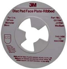 3M - Abrasive Disc Face Plate - 12,000 RPM - Industrial Tool & Supply