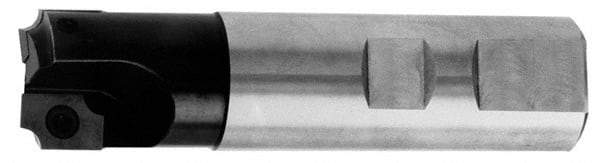 Cutting Tool Technologies - 0.12 to 0.12 Inch Cutting Radius, 1 Inch Cutter Diameter, 1 Style CV 15 Insert, 3/4 Inch Shank Diameter, Indexable Concave Radius Cutter - 4.5 Inch Overall Length, Through Coolant - Industrial Tool & Supply