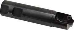 Cutting Tool Technologies - 0.25 to 0.25 Inch Cutting Radius, 1 Inch Cutter Diameter, 1 Style CV 15 Insert, 1 Inch Shank Diameter, Indexable Concave Radius Cutter - 4.5 Inch Overall Length, Through Coolant - Industrial Tool & Supply