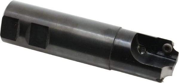 Cutting Tool Technologies - 0.25 to 0.25 Inch Cutting Radius, 1-1/4 Inch Cutter Diameter, 2 Style CV 15 Inserts, 1-1/4 Inch Shank Diameter, Indexable Concave Radius Cutter - 5 Inch Overall Length, Through Coolant - Industrial Tool & Supply