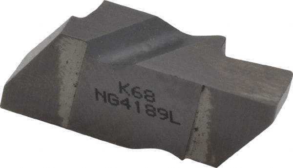 Kennametal - 4189NG Grade K68, 4.8mm Cutting Width Carbide Grooving Insert - 6.35mm Max Depth of Cut, Left Hand, 0.57mm Corner Radius, Uncoated - Industrial Tool & Supply