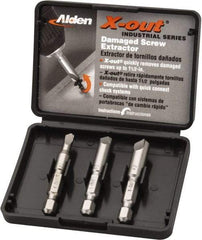 Alden - 3 Piece Quick-Connect Screw Extractor/Drill Set - Screw Range #6 to #14 - Industrial Tool & Supply